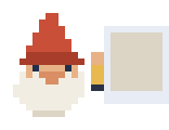 Tomte is looking at a picture